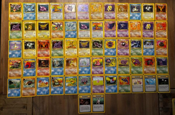 Pokemon Fossil Set - Masterset komplett 62/62 bespielt DEUTSCH