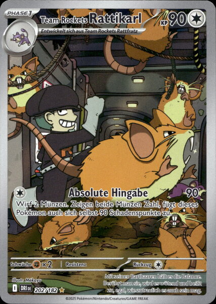 Team Rockets Rattikarl 202/182 Illustration Rare